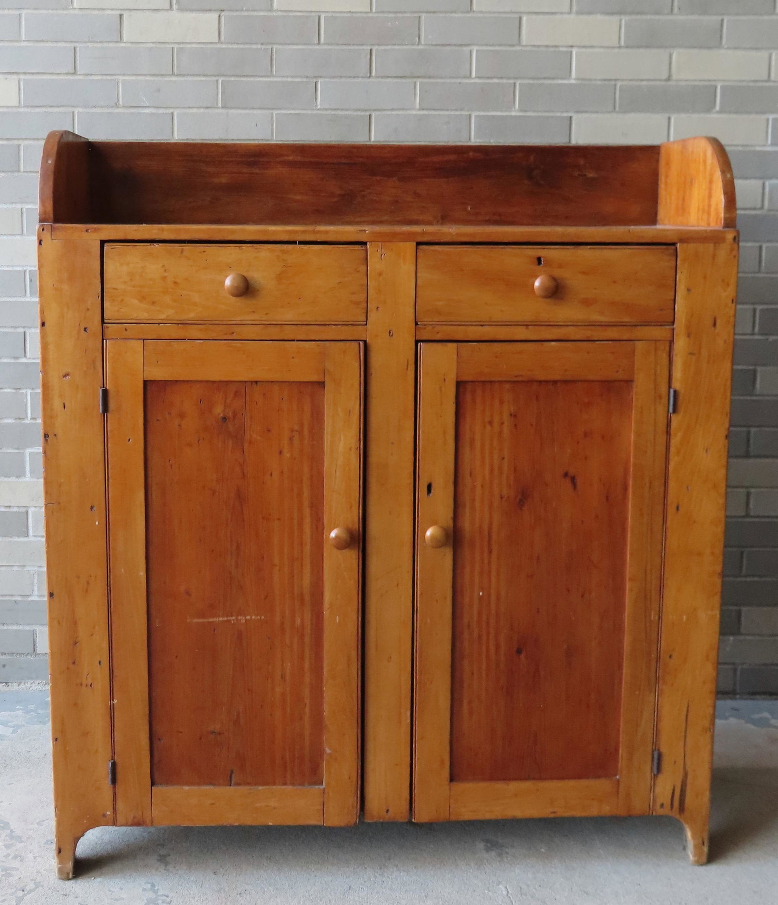 Refinished country pine jelly cupboard with backsplash, (1 of 5)