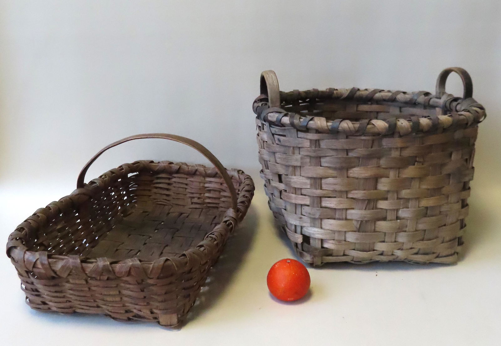 Two primitive splint baskets including: Large field (1 of 16)