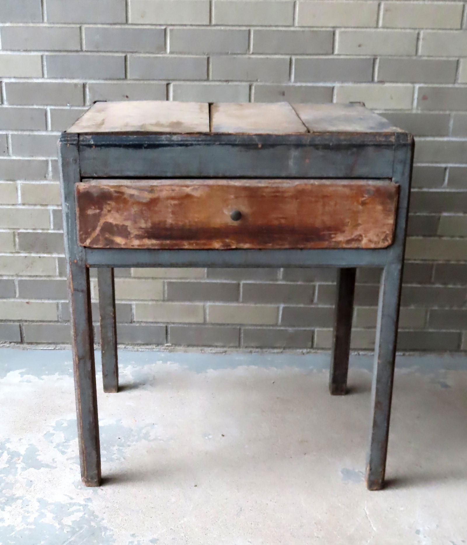 A primitive country Chippendale bible box stand with (1 of 9)