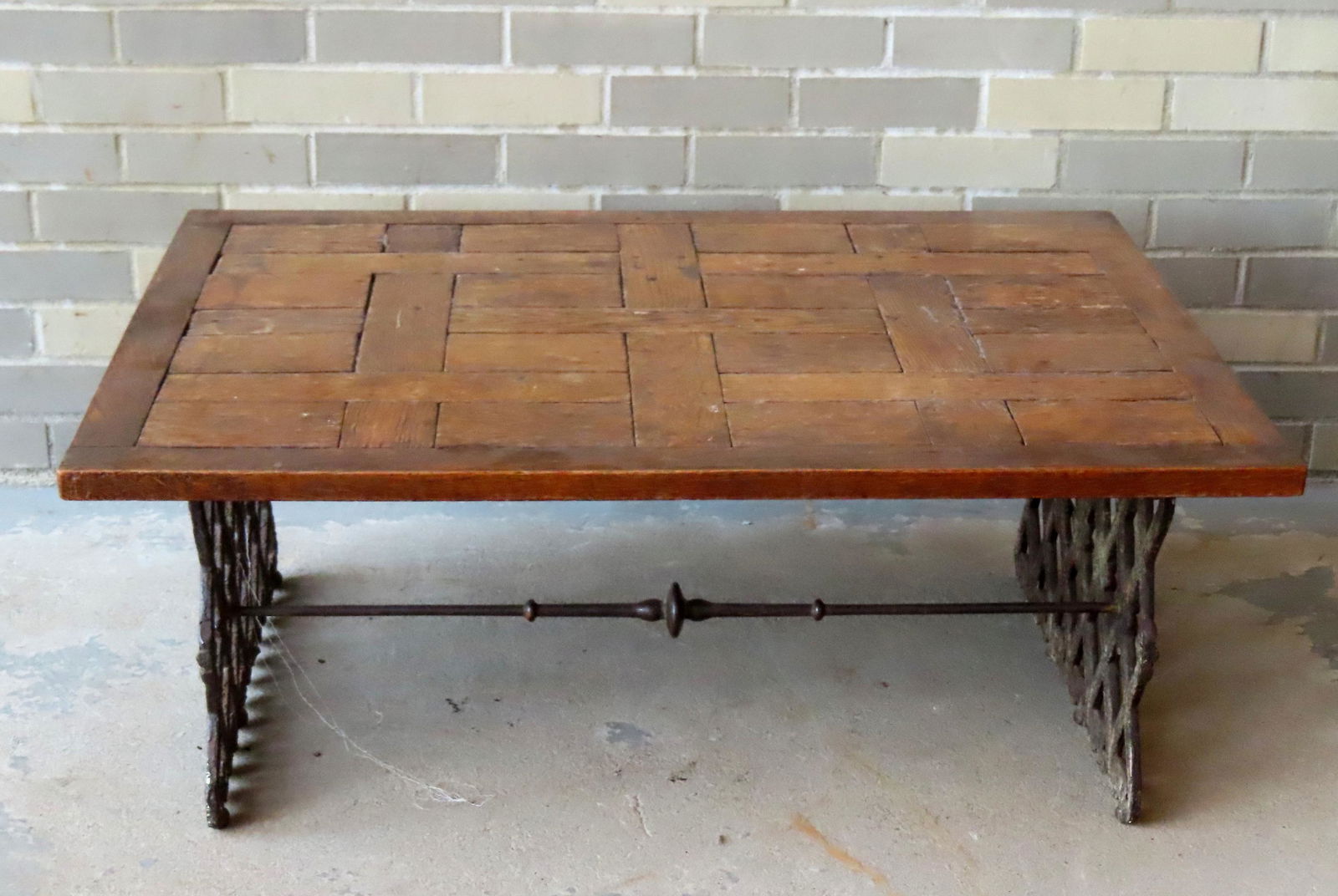 An unusual make-do coffee table consisting of an early (1 of 10)