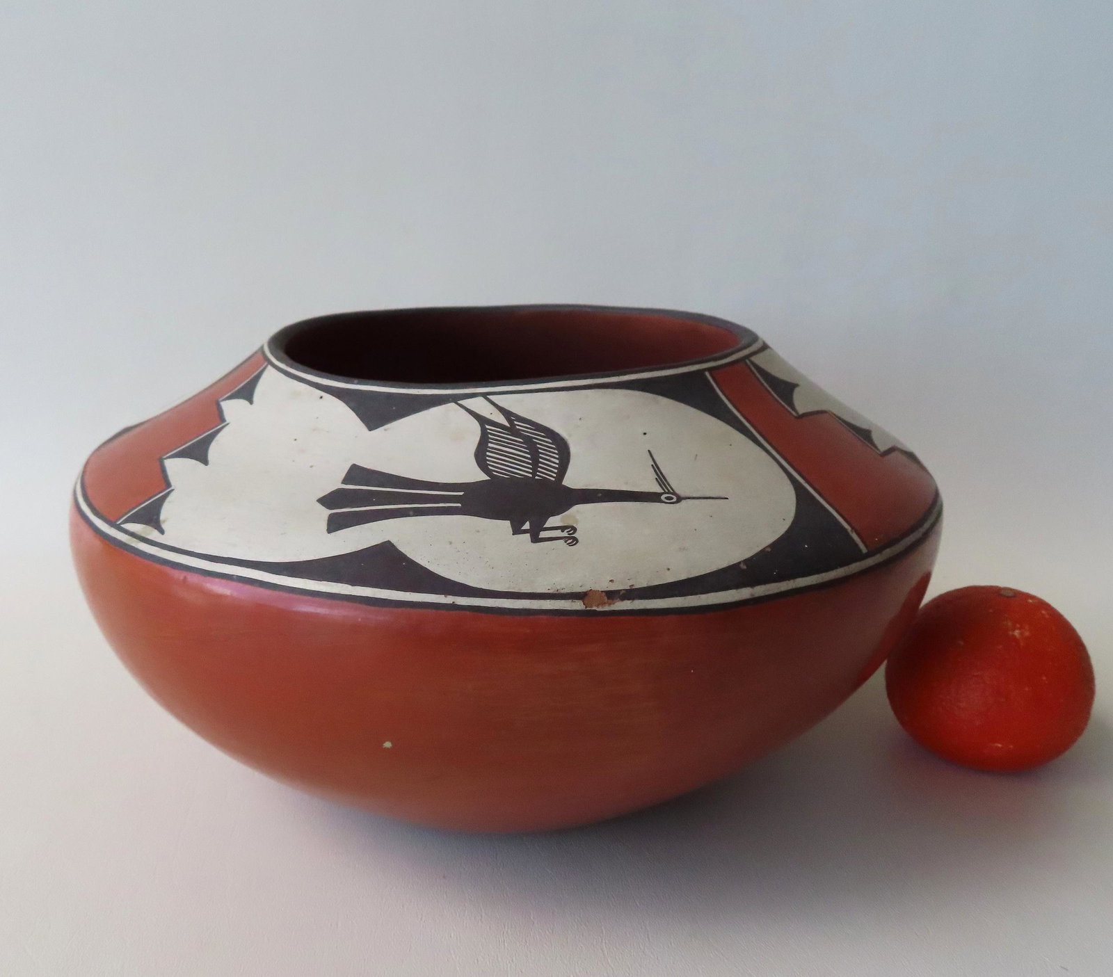 A signed Vicentita S. Pina, Zia Pueblo pottery storage (1 of 8)