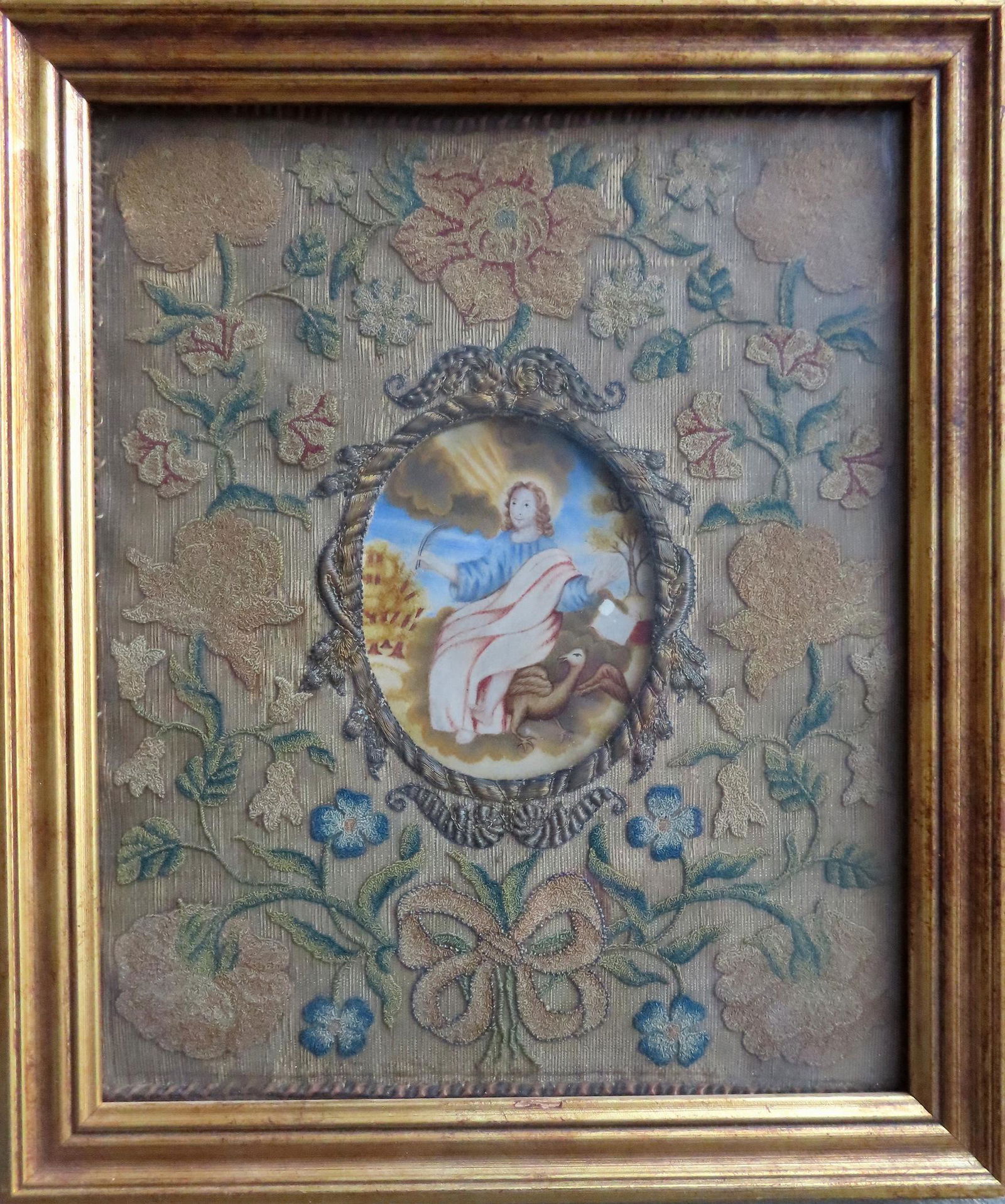 An early French religious watercolor depicting St. John (1 of 3)