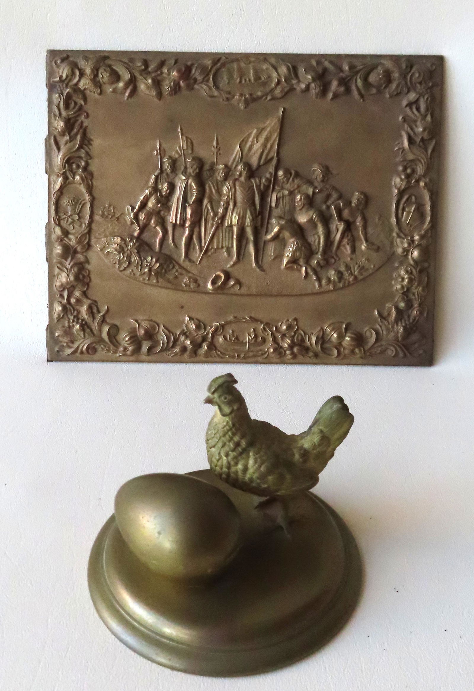 Two bronze decorative objects: The first a French (1 of 9)