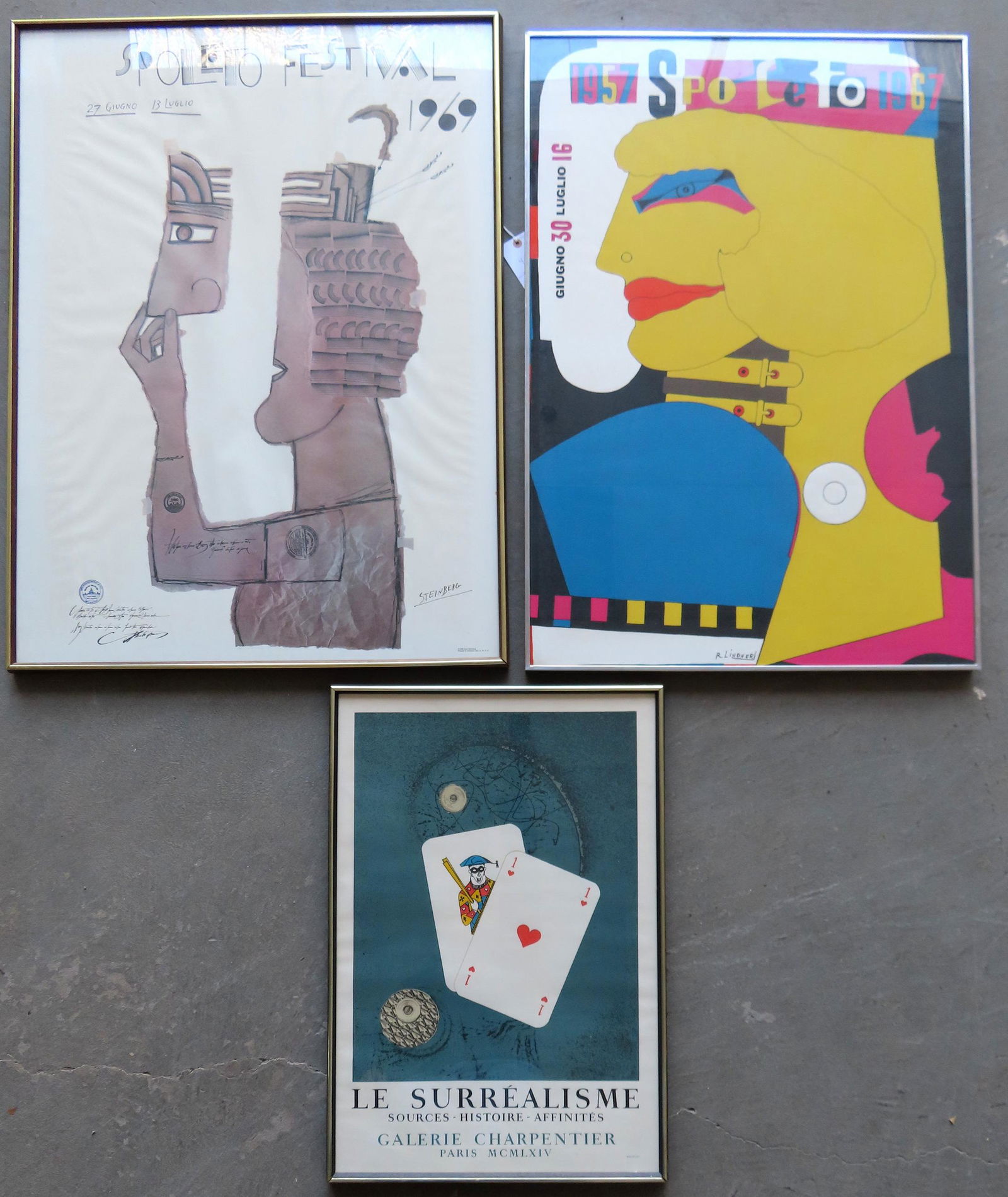 Three abstract art posters including: 1) Titled (1 of 8)