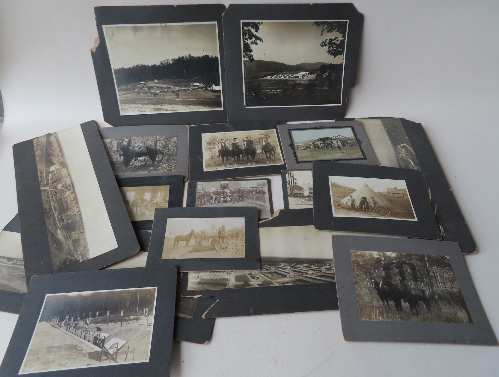 Grouping of mostly cavalry military photos, some dated (1 of 15)