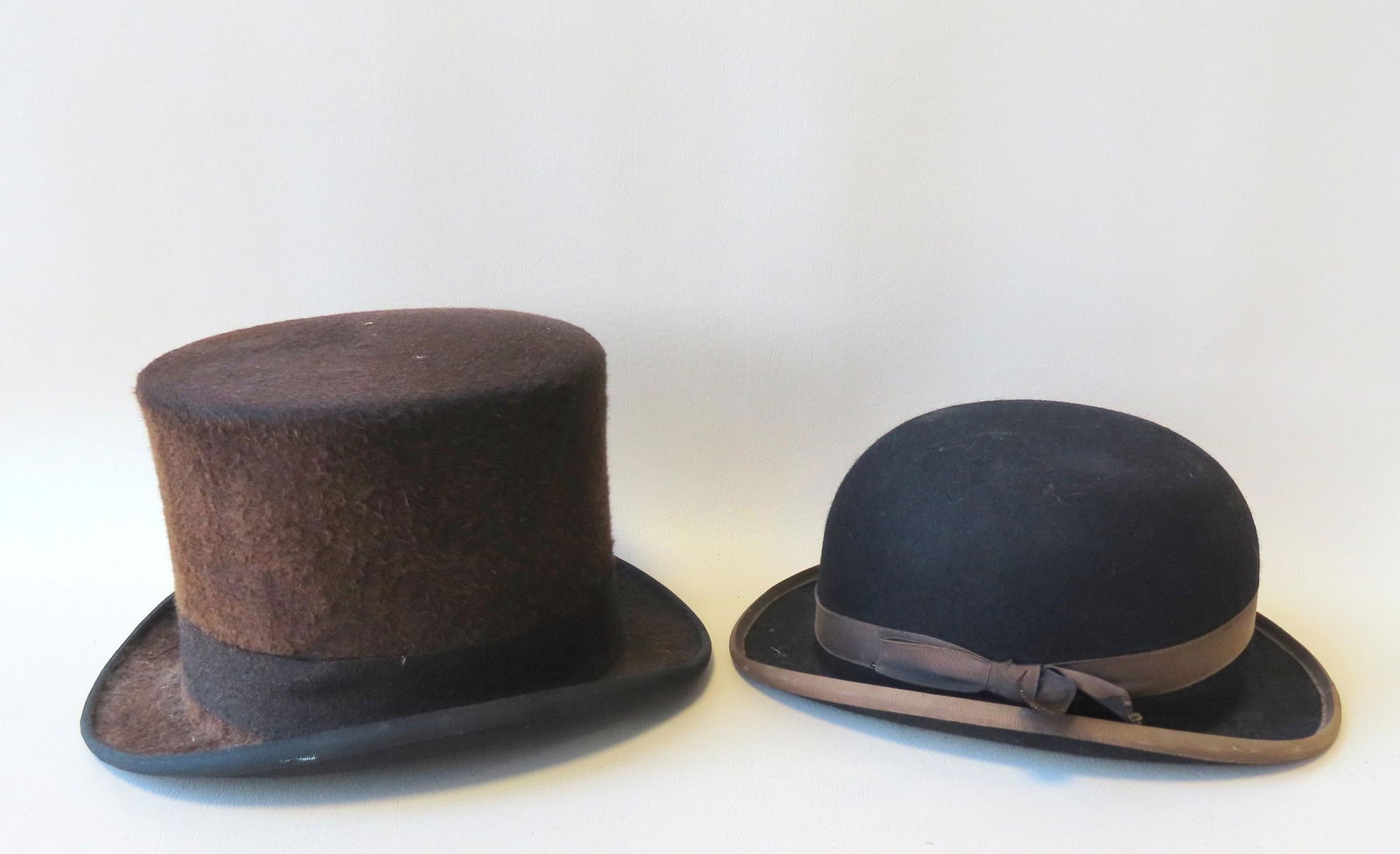 Two early gent's hats labeled Lock & Co. Hatters - (1 of 8)
