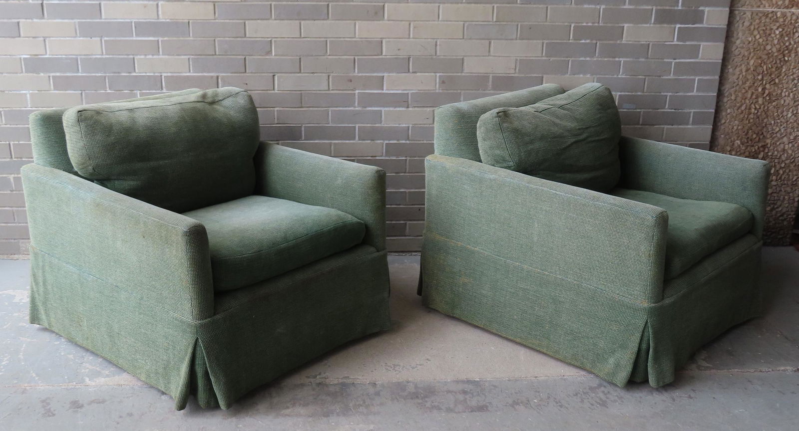 Two modern high quality upholstered club chairs with (1 of 7)