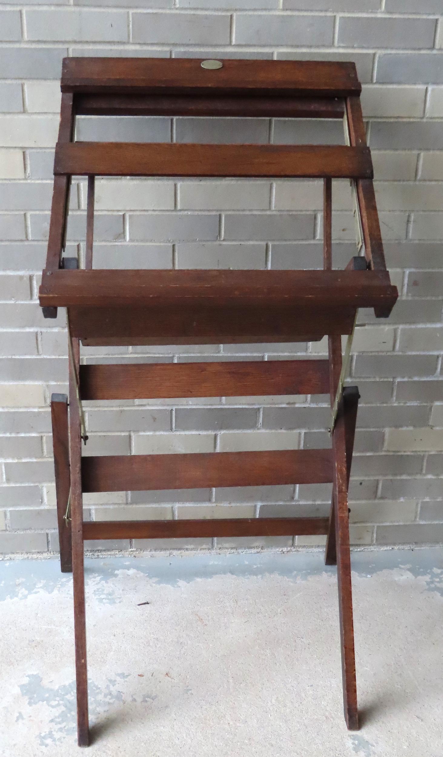 An Arts & Craft folding oak easel that was manufactured (1 of 3)
