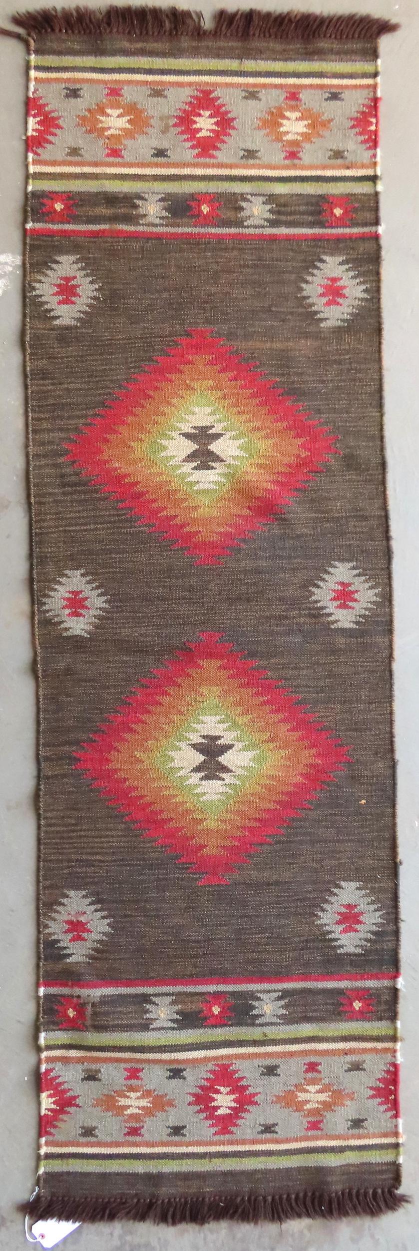 Oriental flat weave runner, very good condition, 20th (1 of 4)