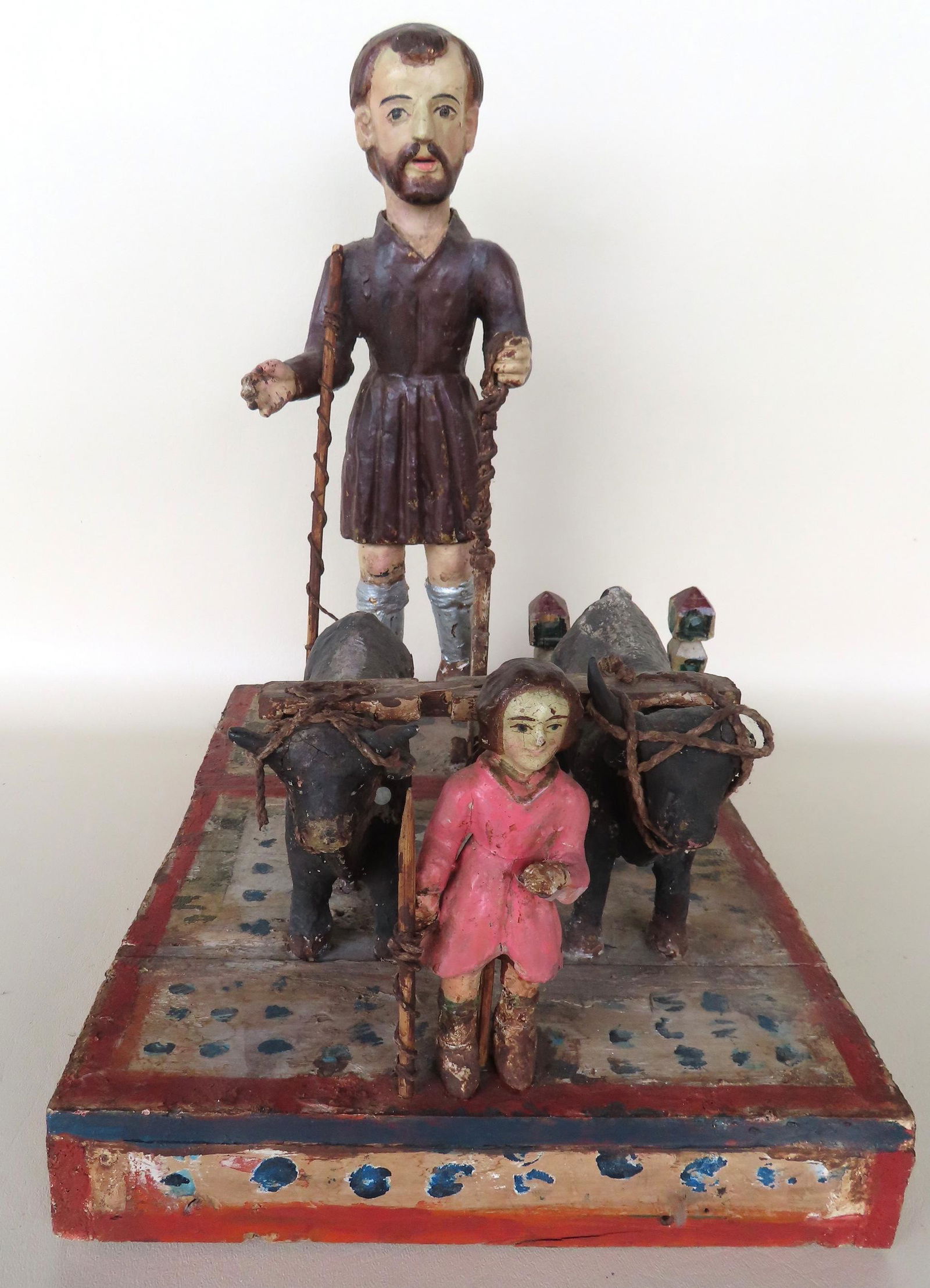 A primitive diorama depicting a St. Isidore The Farmer. (1 of 11)