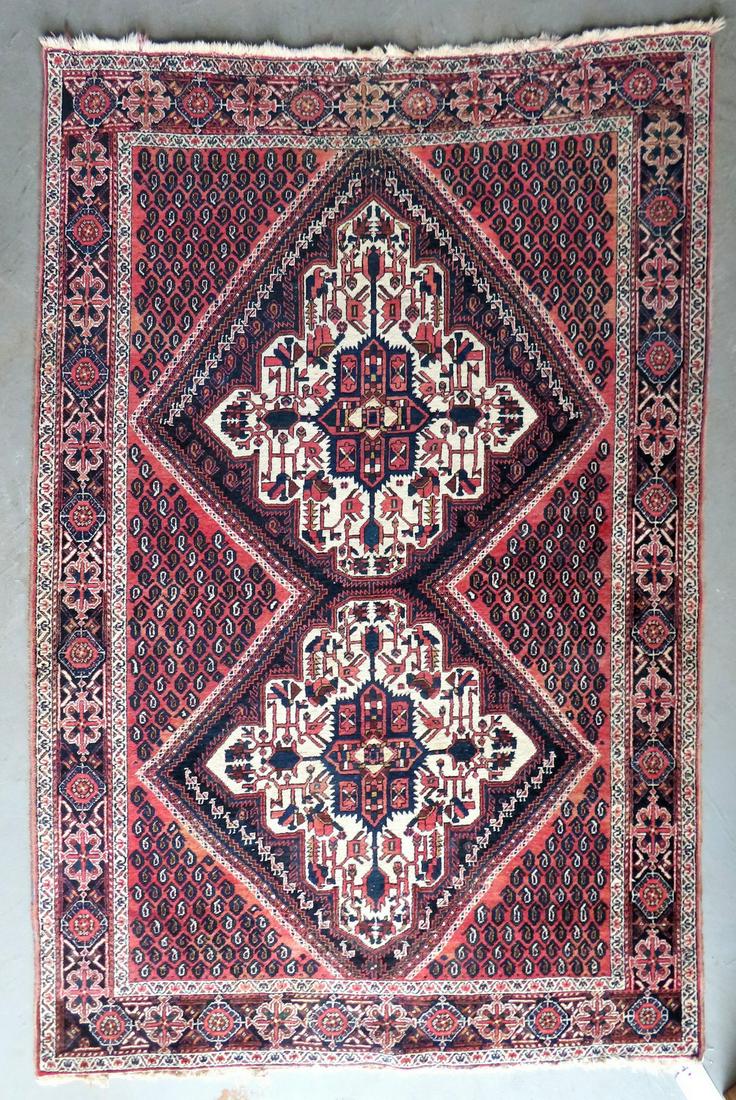 Oriental entrance rug, very good condition, early to mid 20th century. Measures 4' 4 1/2" x 6' 9". (1 of 5)