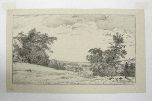 Lithograph - entitled "Summer Day" - signed Bolto: Lithograph - entitled "Summer Day" - signed Bolton Brown (NY/California 1864-1936) - 9.75" x 17"