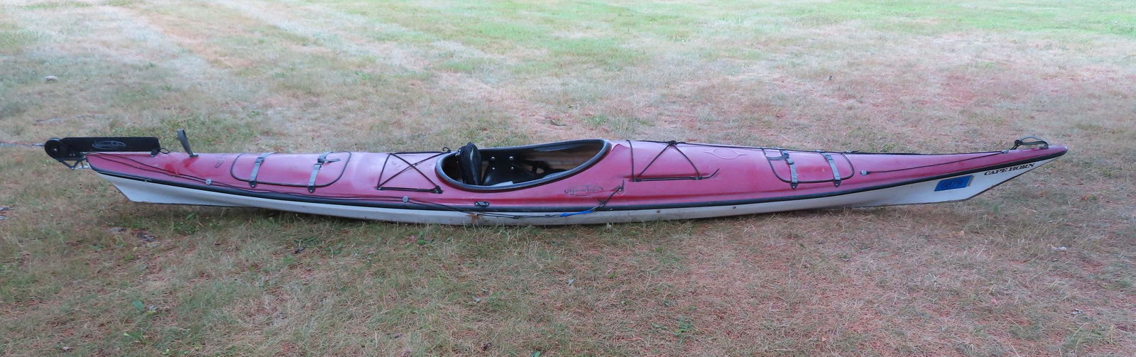 A "Wilderness Systems / Cape Horn" ocean kayak with attached rear keel, with fiberglass Harmony Sea (1 of 15)