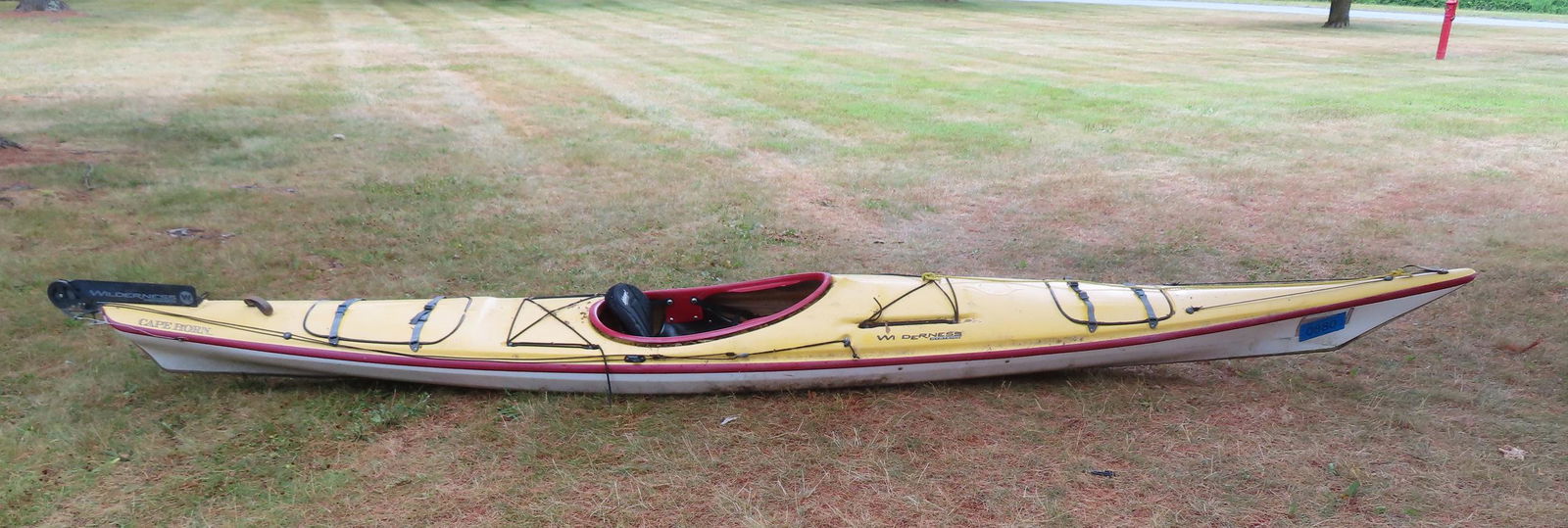 A "Wilderness Systems / Cape Horn" ocean kayak with attached rear keel, with Malone of Maine (1 of 11)