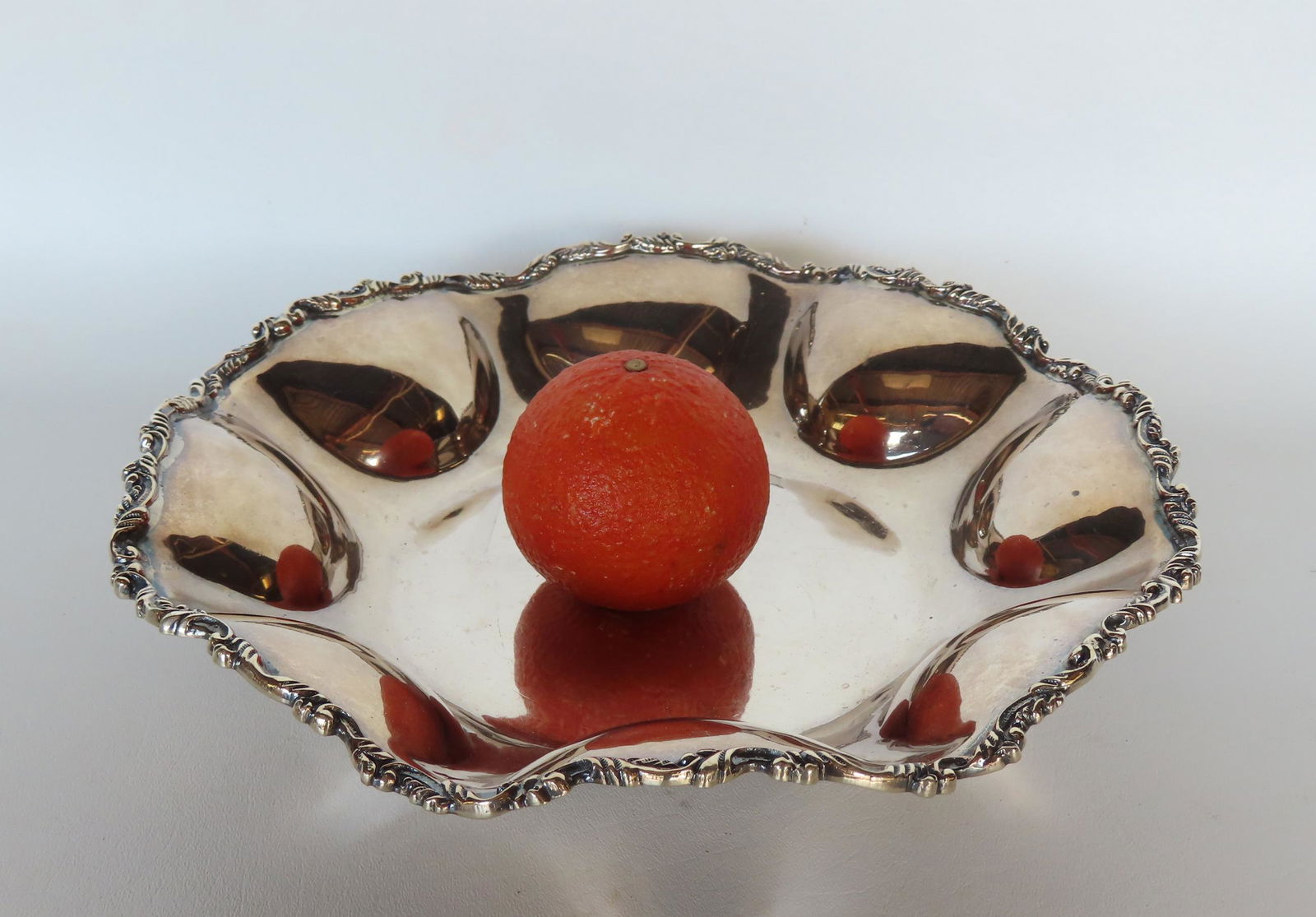 A large sterling silver footed bowl marked Sterling Mexico, maker's name illegible. Very good (1 of 3)