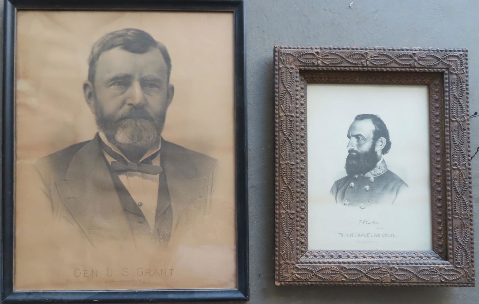 Two military prints including: Titled "Gen. U.S. Grant" published by G.H. Buffords Sons, after a (1 of 5)