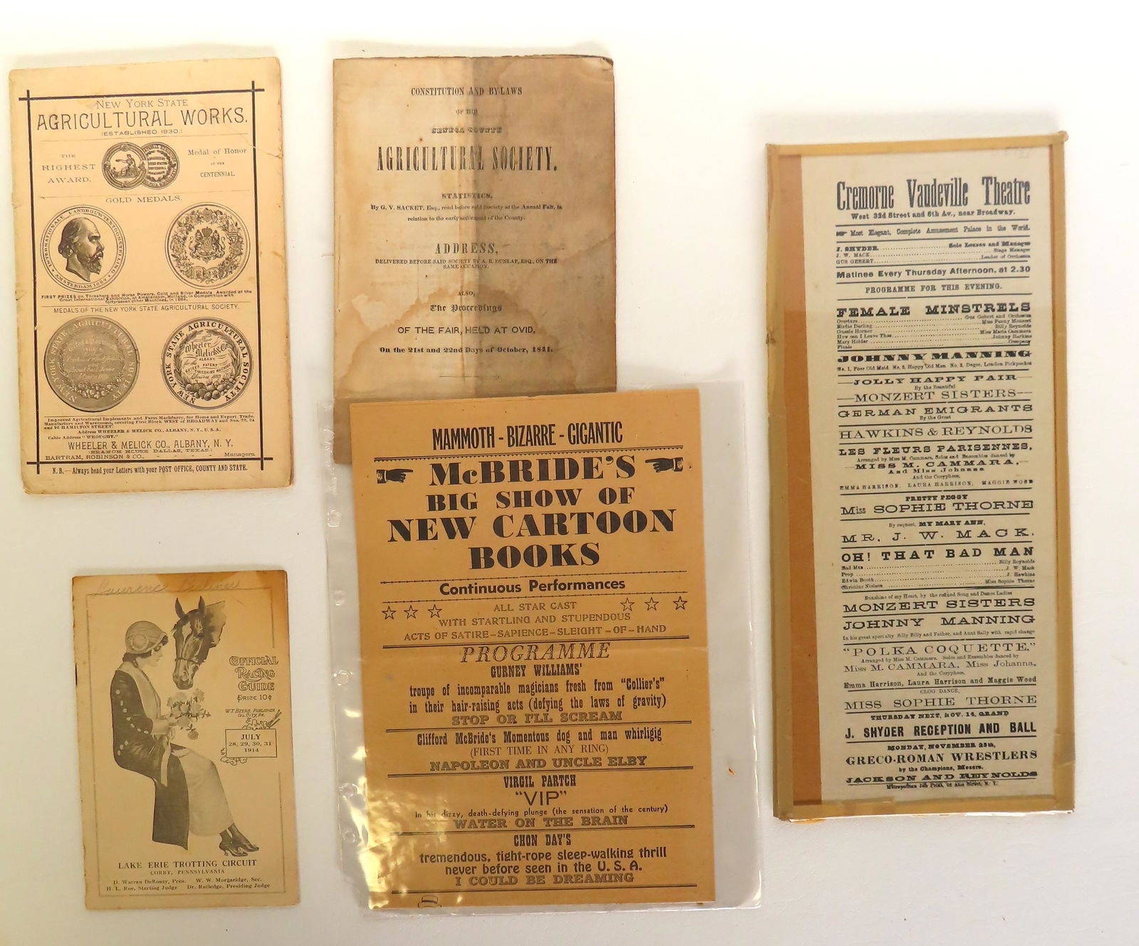 Grouping of 5 pieces of ephemera including: A rare farm machinery and agricultural instruments (1 of 7)