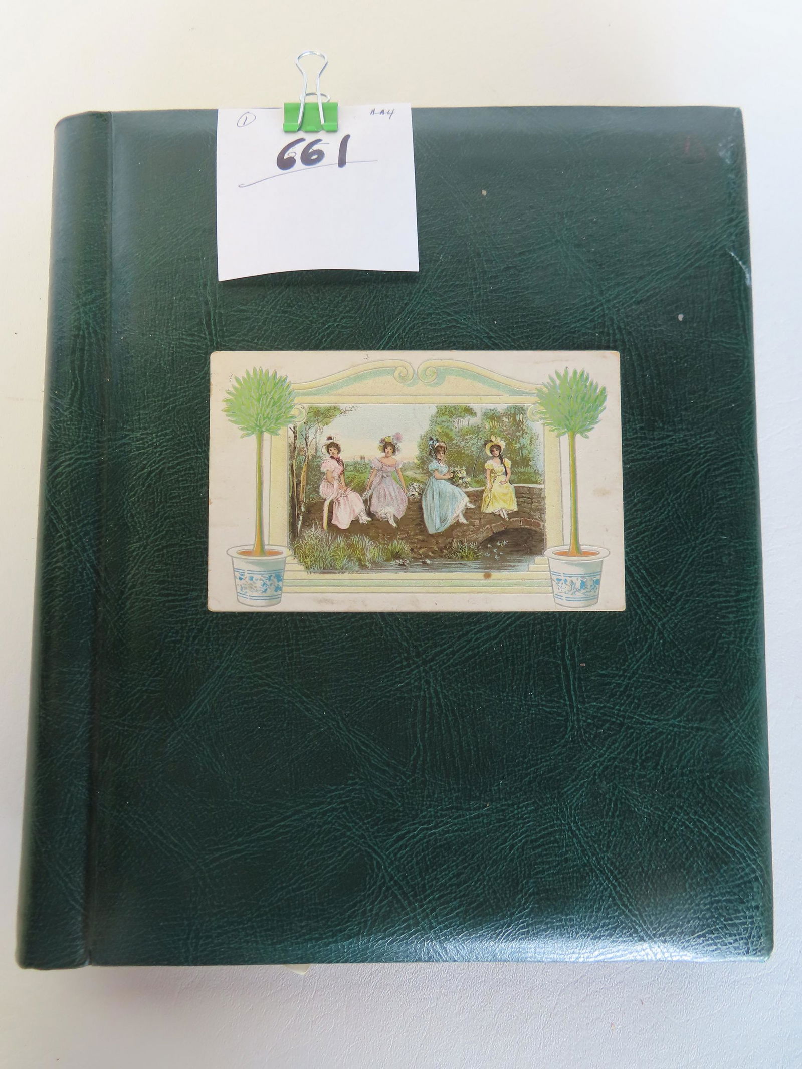 Album  containing approximately 100 post cards, 1905-1912. Most holiday related featuring portraits (1 of 10)