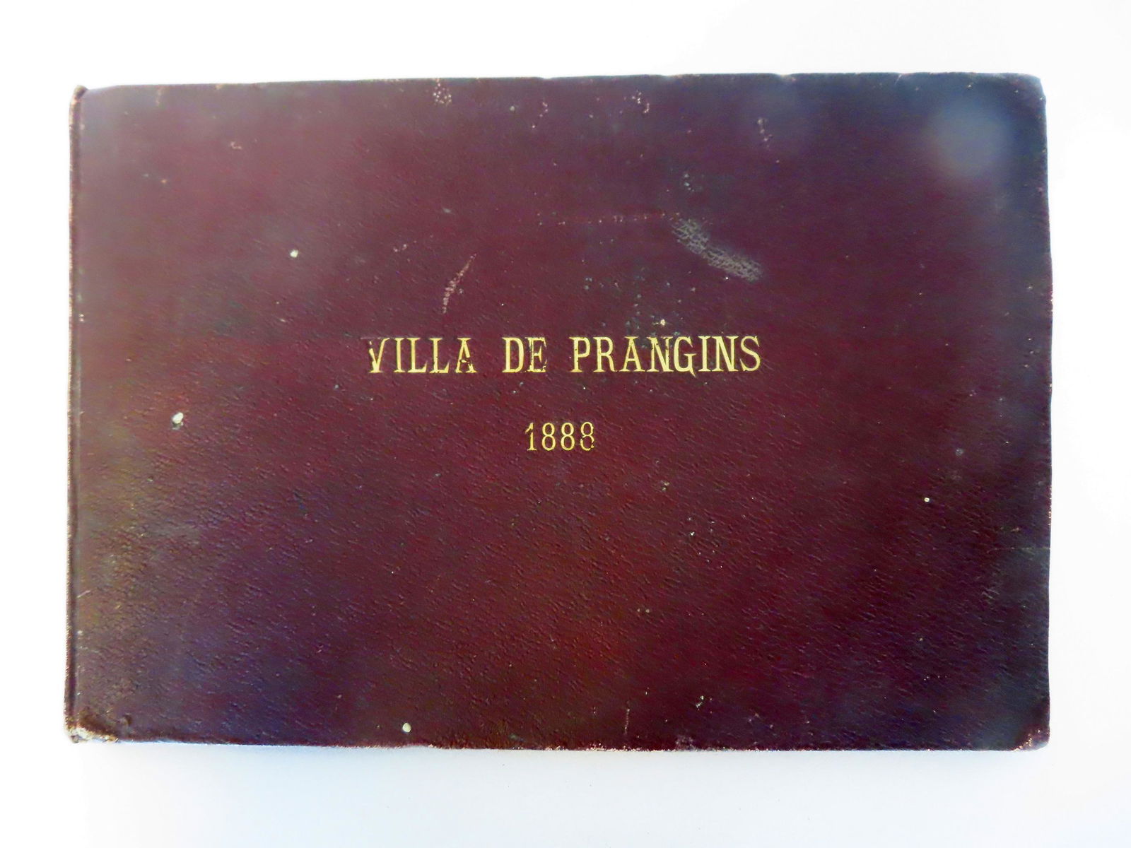 Photo book/album titled "Villa De Prangins 188" (Switzerland). The book contains ten 8 1/4" x 10 (1 of 10)
