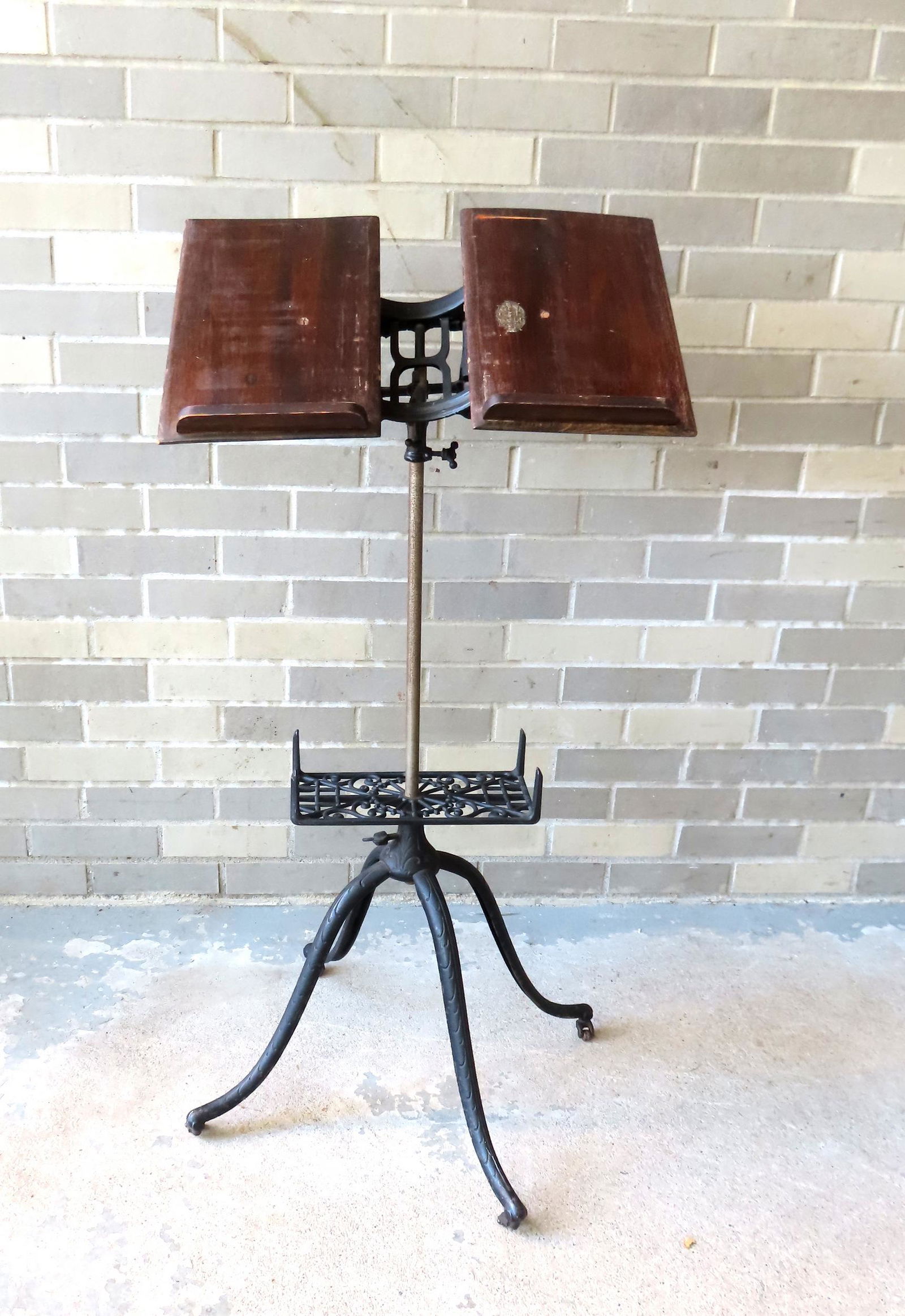 An adjustable floor standing "Dictionary Stand", circa 1900. (1 of 6)