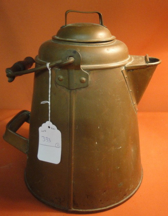 Copper coffee kettle plus Universal coffee grinder: Copper coffee kettle plus Universal coffee grinder.