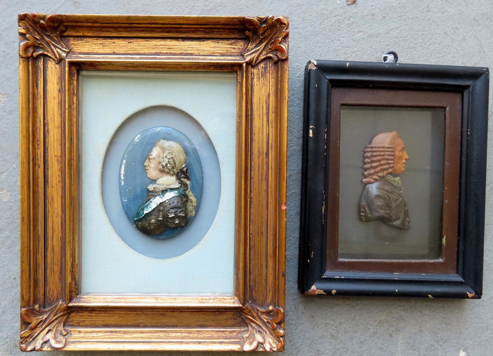 Two framed  miniature silhouette portrait medallions in very good condition. The first, Frederick (1 of 10)