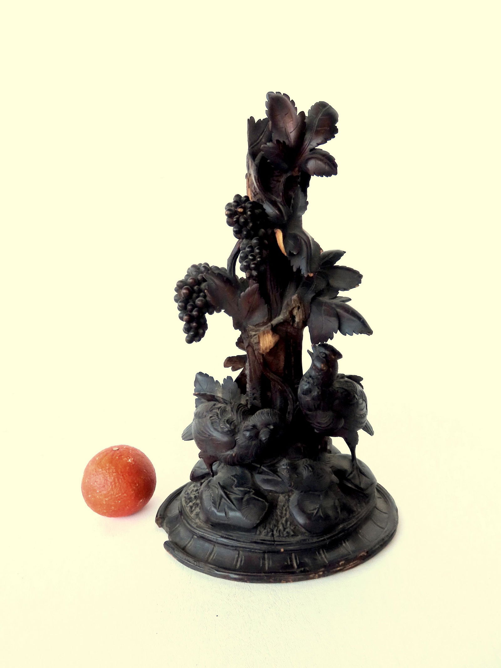 A Black Forest rustic carving, either for holding lamp or insertion of vase, 19th century. The hand (1 of 14)