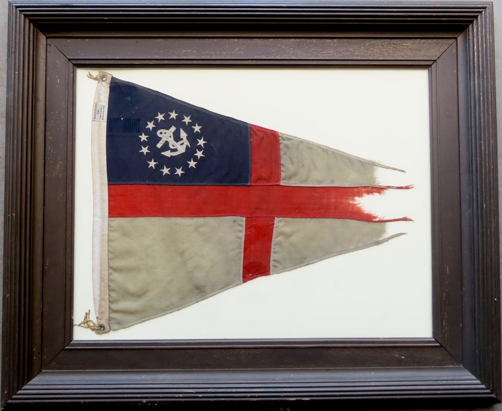 A large nautical flag signed "F. Vanderherchen's Sons / 7 North Water St. / Philadelphia,  Penna.", (1 of 5)