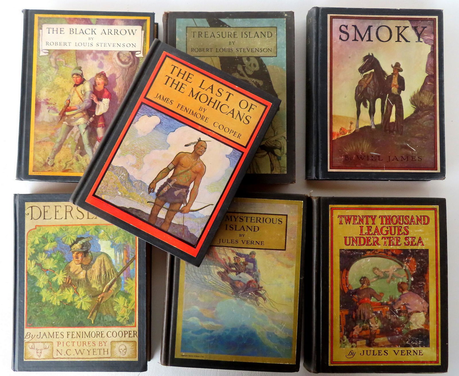 Grouping of 7 classical children's books published in New York by Charles Scribner's Sons, all with (1 of 6)