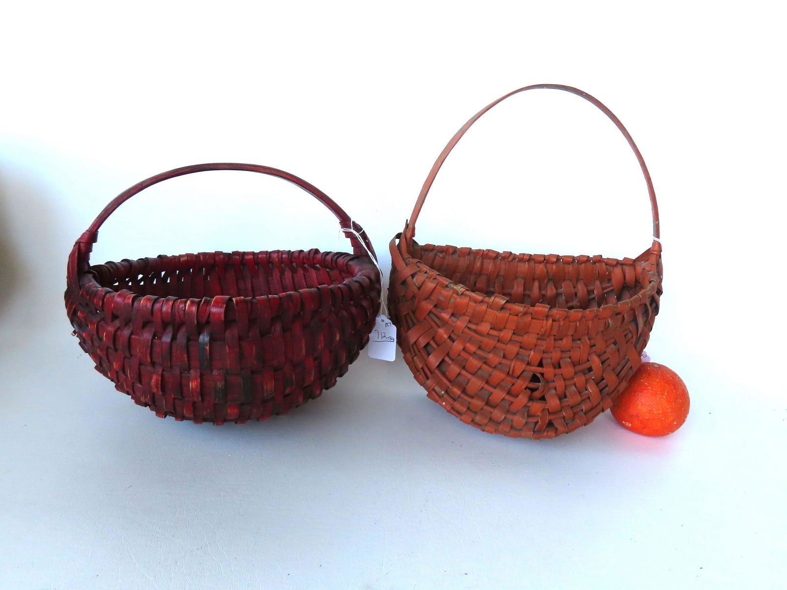 Two splint baskets that appear to be 19th century but in newer paint (1 of 9)