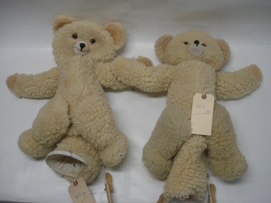 Two Snuggles the Bear mechanical puppets (both pup: Two Snuggles the Bear mechanical puppets (both puppets have mechanical moving hands) - These were designed by Kermit Love to be used in the Snuggles Fabric Softner commercial.
