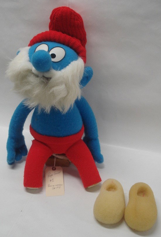 Papa Smurf hand puppet #1. Detached feet missing c: Papa Smurf hand puppet #1. Detached feet missing covers.