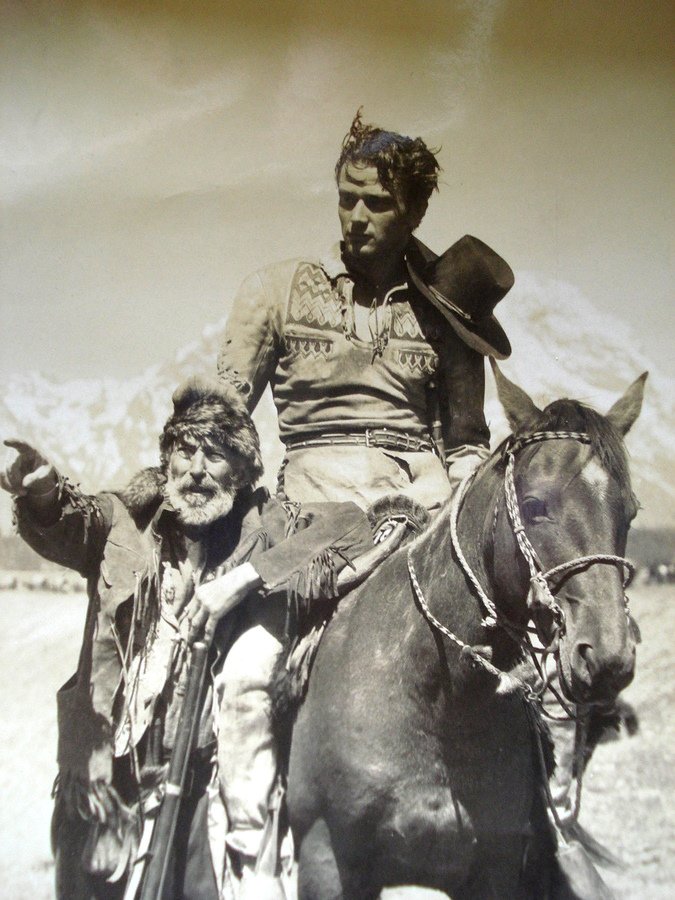 Lot of 32 original photographic lobby and/or press: "Lot of 32 original photographic lobby and/or press release cards for "The Big Trail" starting John Wayne in 1930 - some photos with a young Wayne on horseback. Probably early 20th century. Note that 
