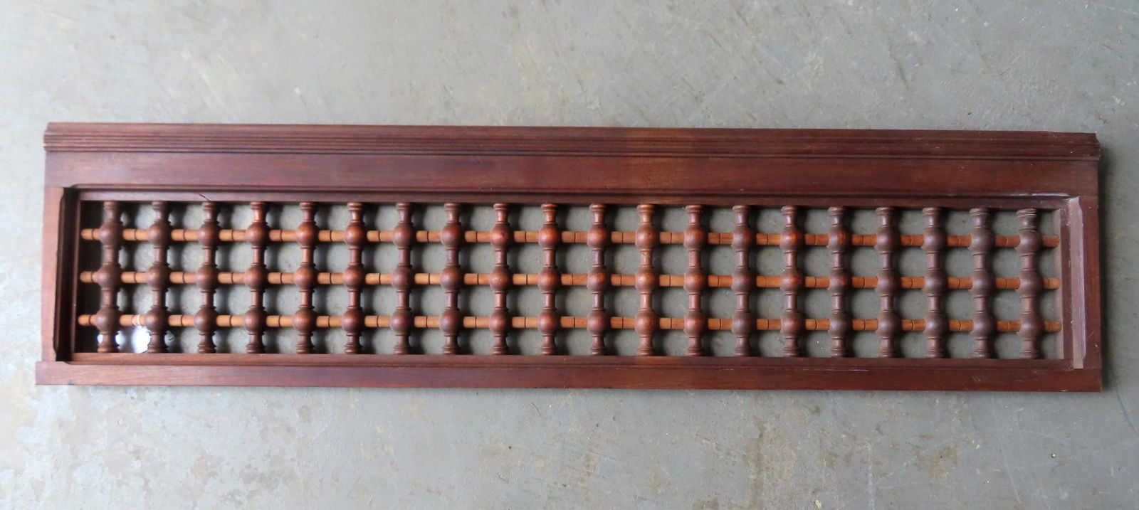 A Victorian black walnut stick and ball wall panel, 19th century - very good condition. Measures (1 of 8)
