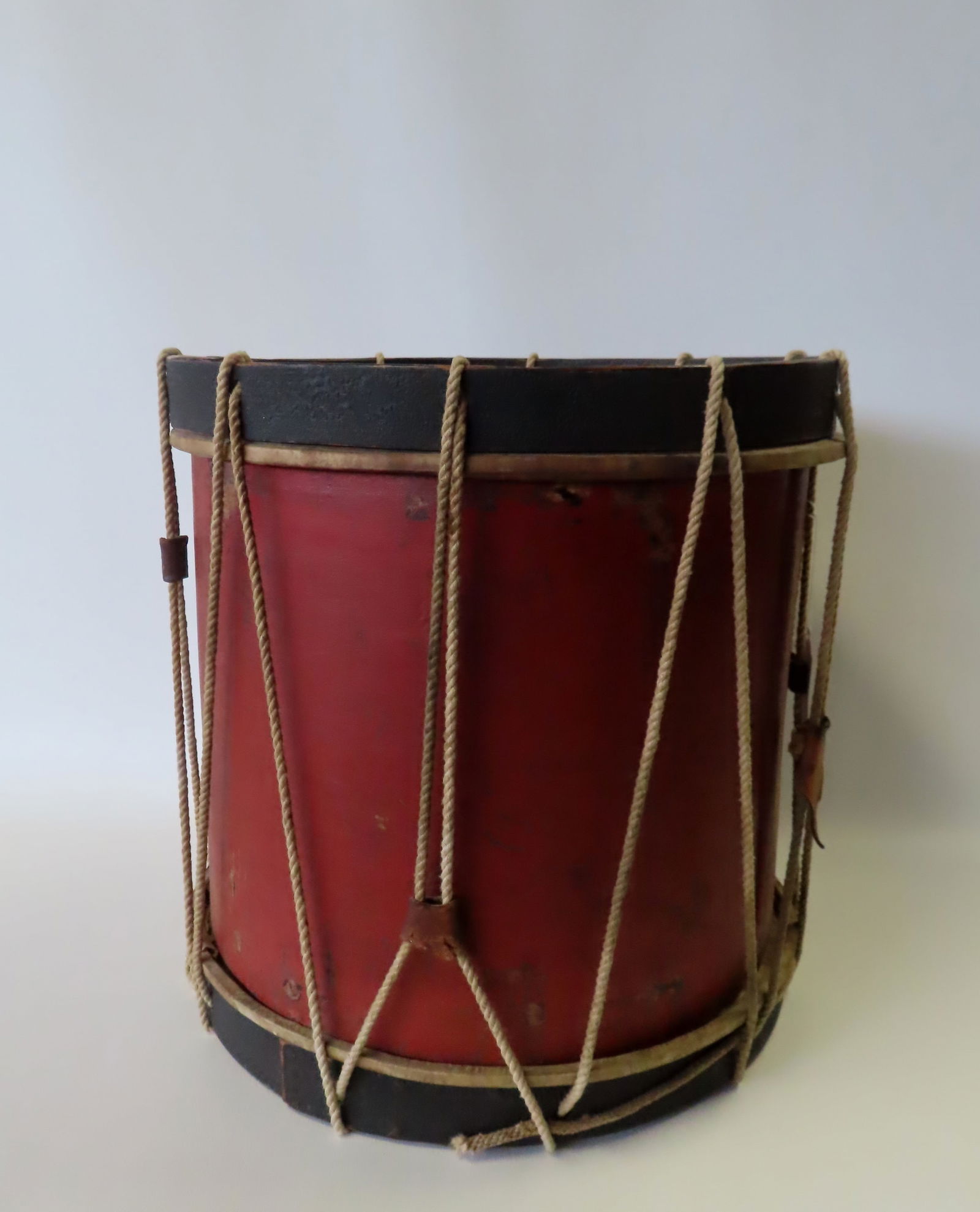 American military drum in original red and blue paint, see tag attached to drum by collector, which (1 of 11)