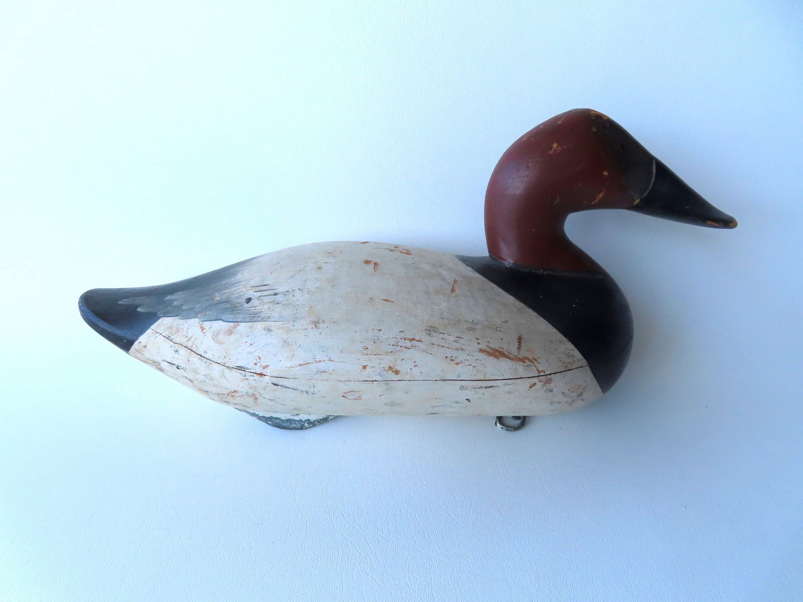 A Canvas Back Decoy In Original Paint, Probably Maryland Origin