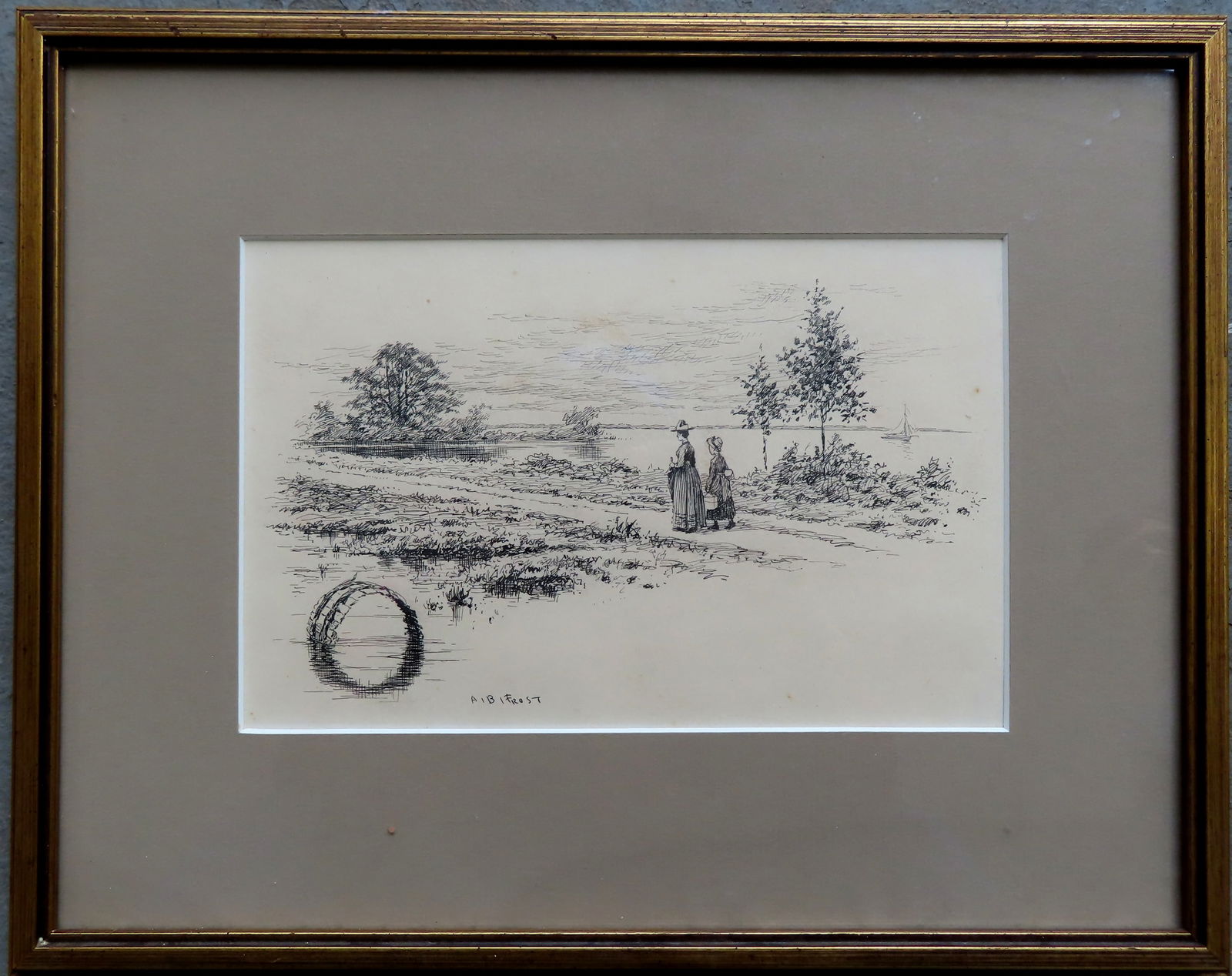 Arthur Burdett Frost (1851 - 1928) was active/lived in Pennsylvania, California. Pen and ink drawing (1 of 4)