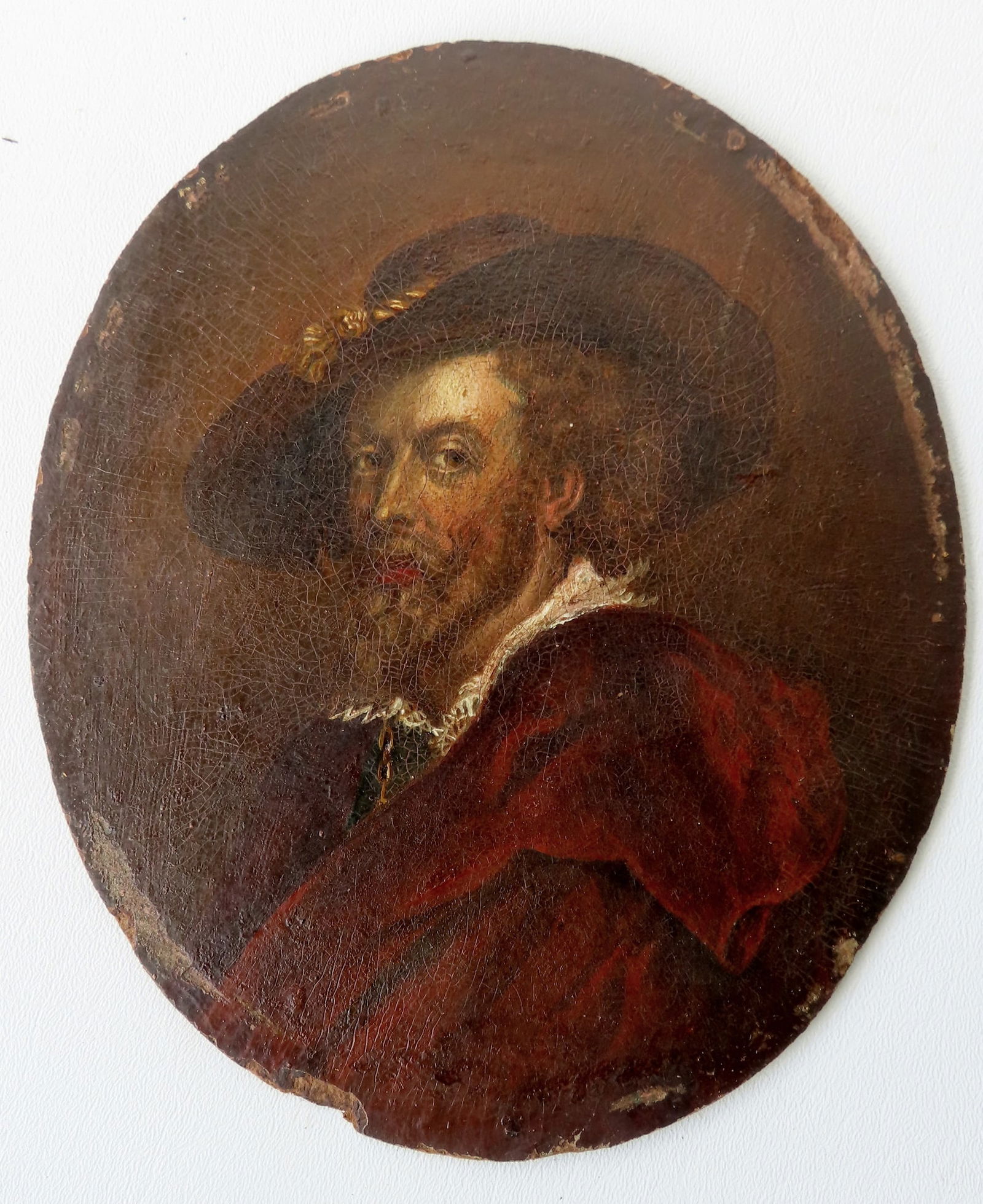 O/B Portrait of Peter Paul Rubens, by unknown artist, probably late 18th to early 19th c. (1 of 6)