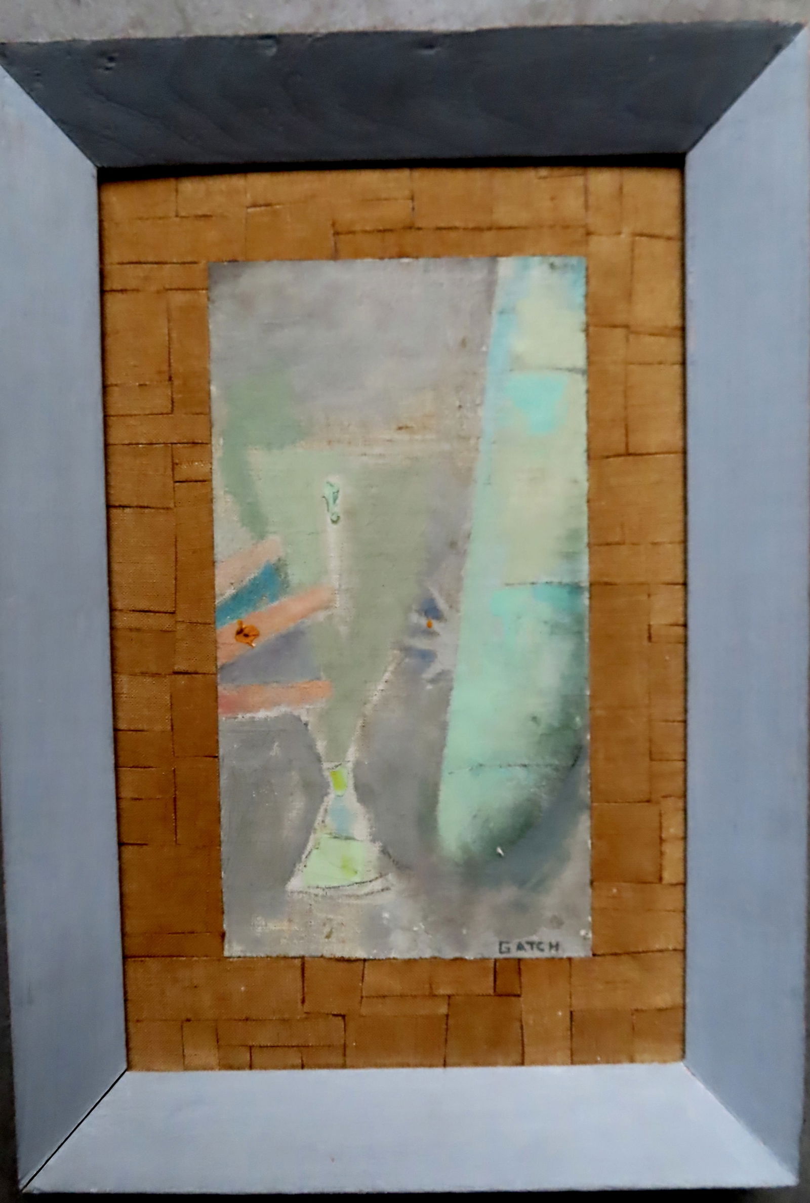 Lee Gatch, NJ, PA, Maryland 1902-1968. O/C Abstract titled on reverse "The Flagon", signed Gatch (1 of 5)