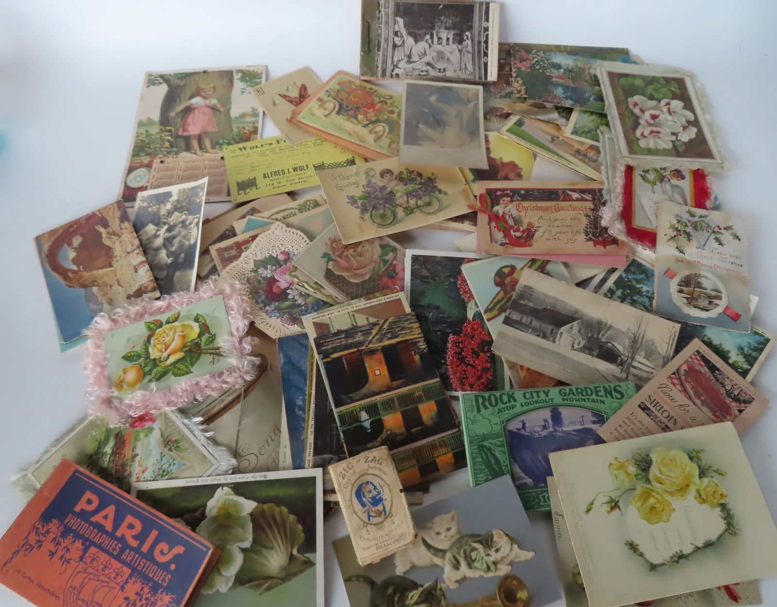 A grouping of postcards, trade cards, and other ephemera, late 19th to early 20th century. (1 of 18)