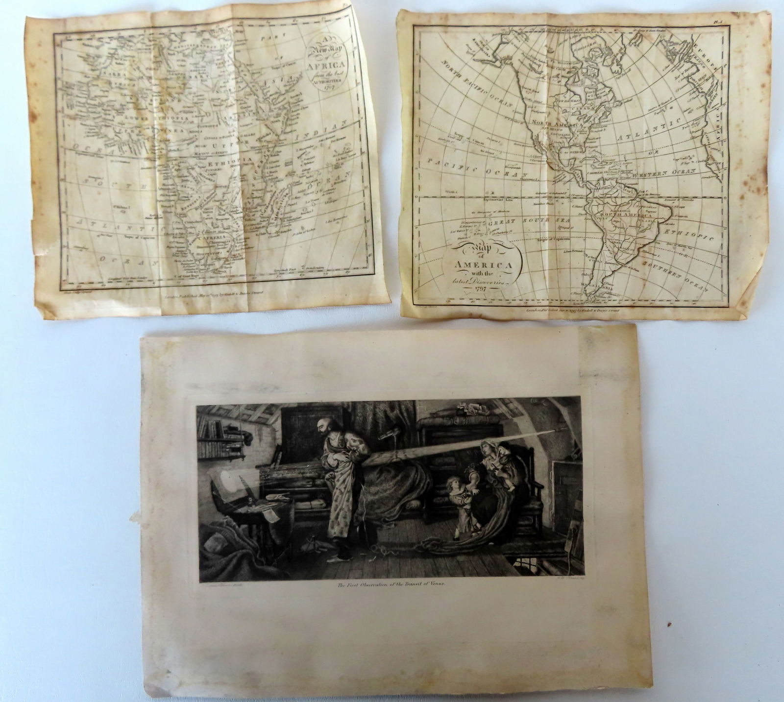 An etching titled "The First Observation of the Transit of Venus" after original artwork by Ford (1 of 8)