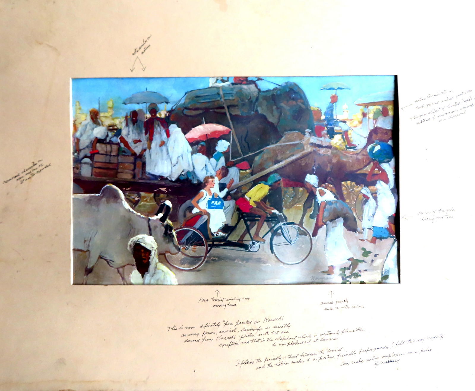 Norman Rockwell poster - Advertisement Pan America - Karachi Pakistan. (1 of 12)