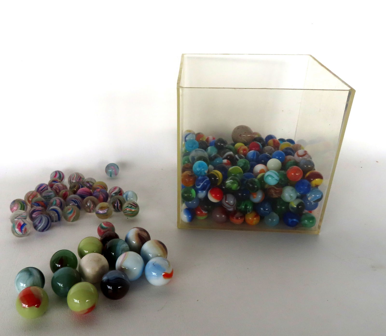 A large grouping of vintage marbles. (1 of 10)