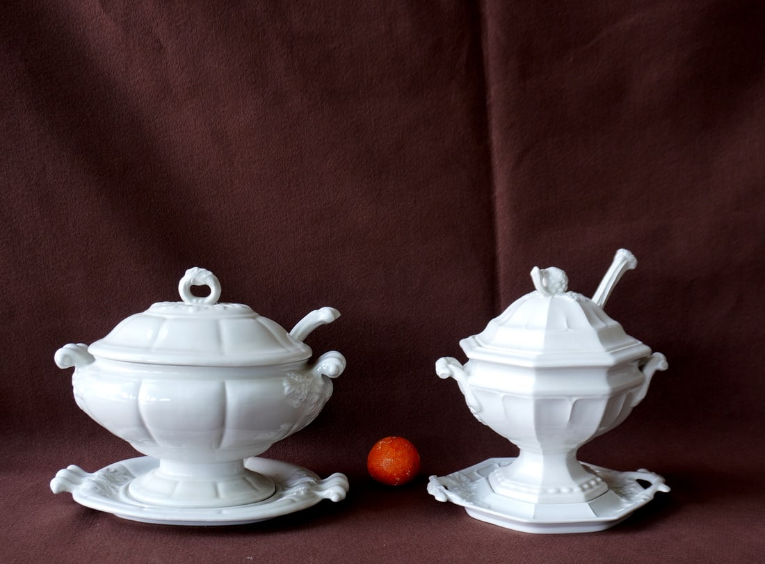 Two Ironstone soup tureens signed "Red Cliff Ironstone". (1 of 19)