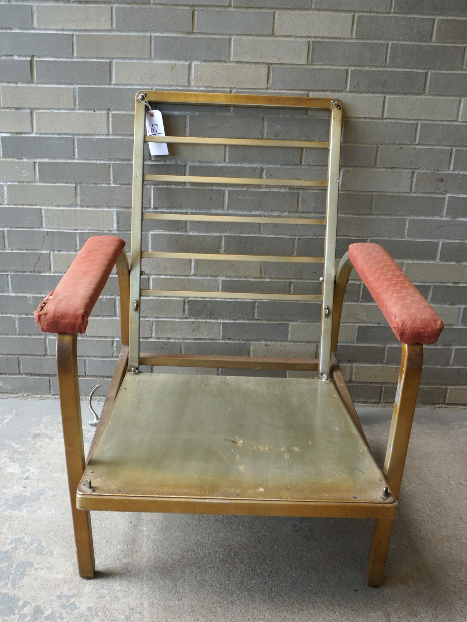 An unusual mid-century Alcoa Aluminum adjustable lounge chair, circa 1940-50, marked on paper label (1 of 9)