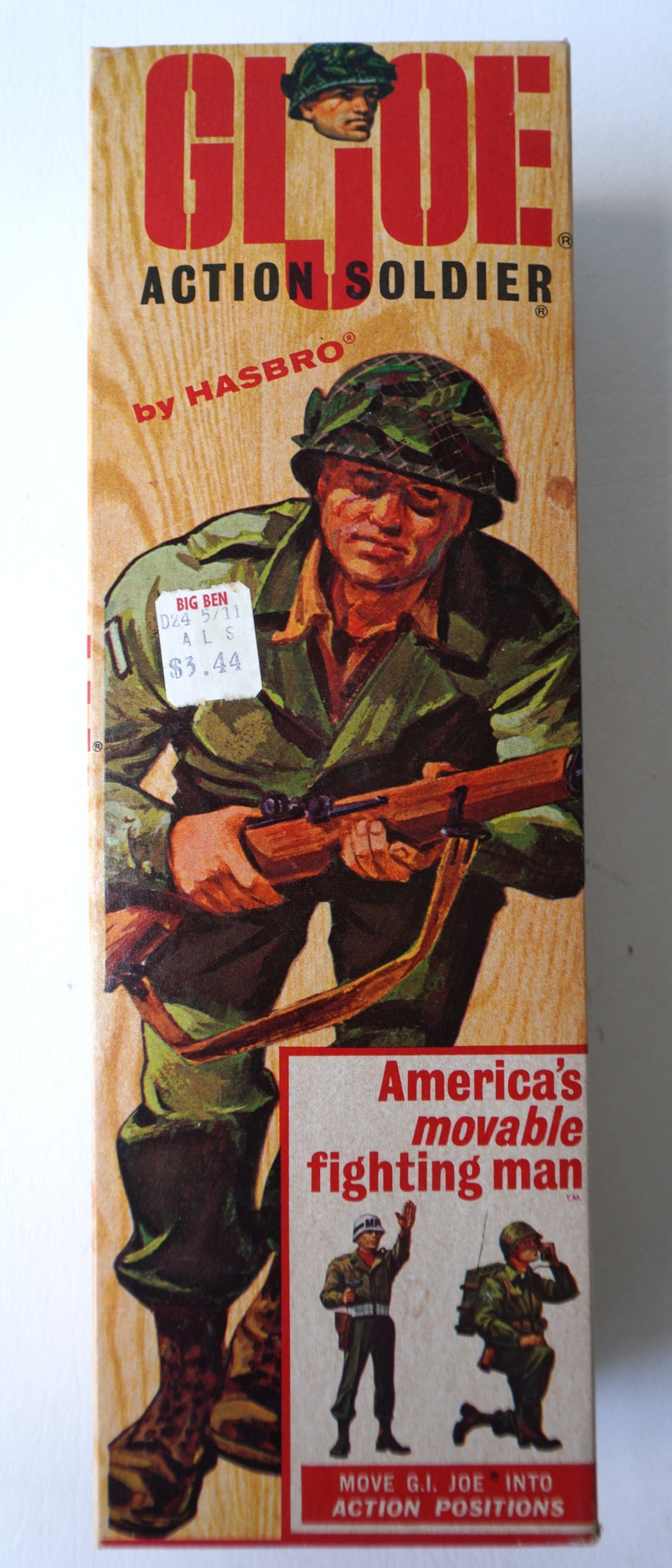 A 1964 G.I. Joe doll by Hasbro, original box and costumes. The undergarment with Scotch tape holding (1 of 5)