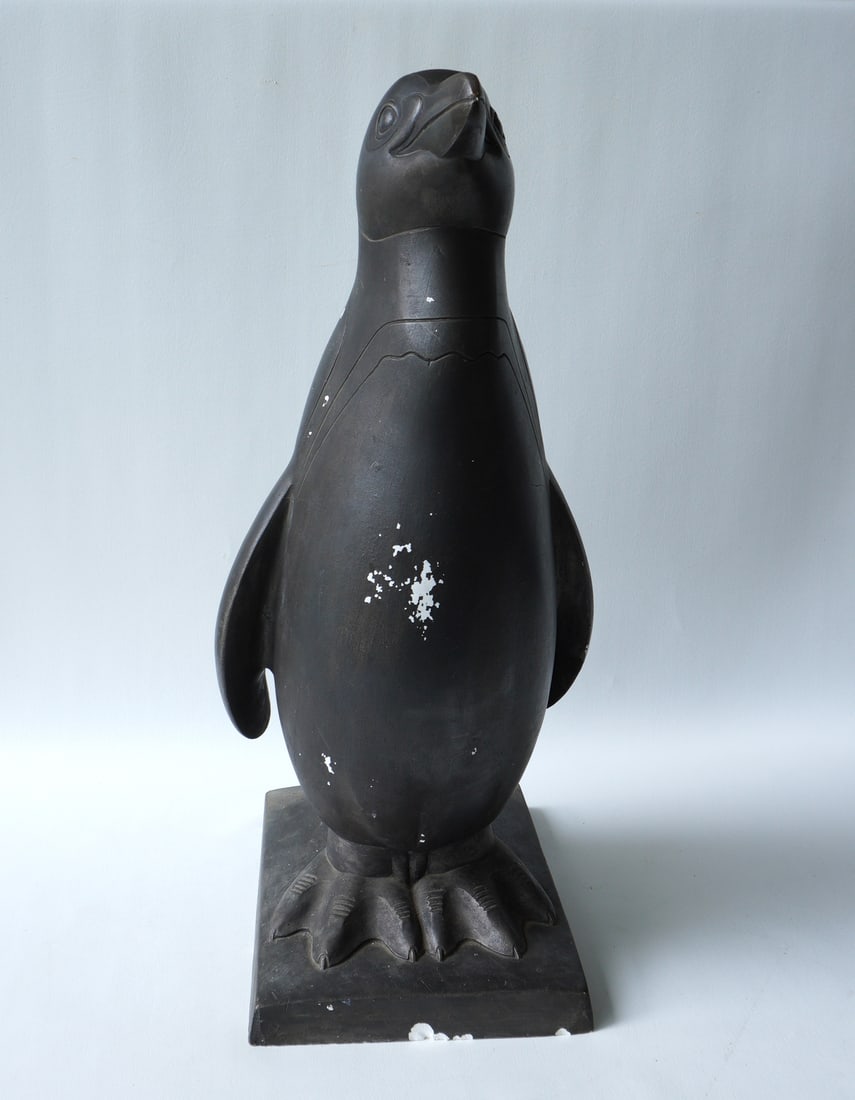 Walter Addison, New York, 1914-1982. A life size plaster sculpture of a standing penguin, signed (1 of 10)