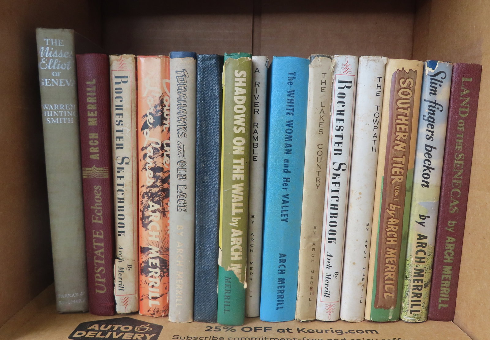 Grouping of 15 Rochester NY area books, most by Arch Merrill, including 5 pencil signed "Arch: Grouping of 15 Rochester NY area books, most by Arch Merrill, including 5 pencil signed "Arch Merrill" - 1940-50's. Most in very good condition, some with original dust jackets. Provenance: From the C