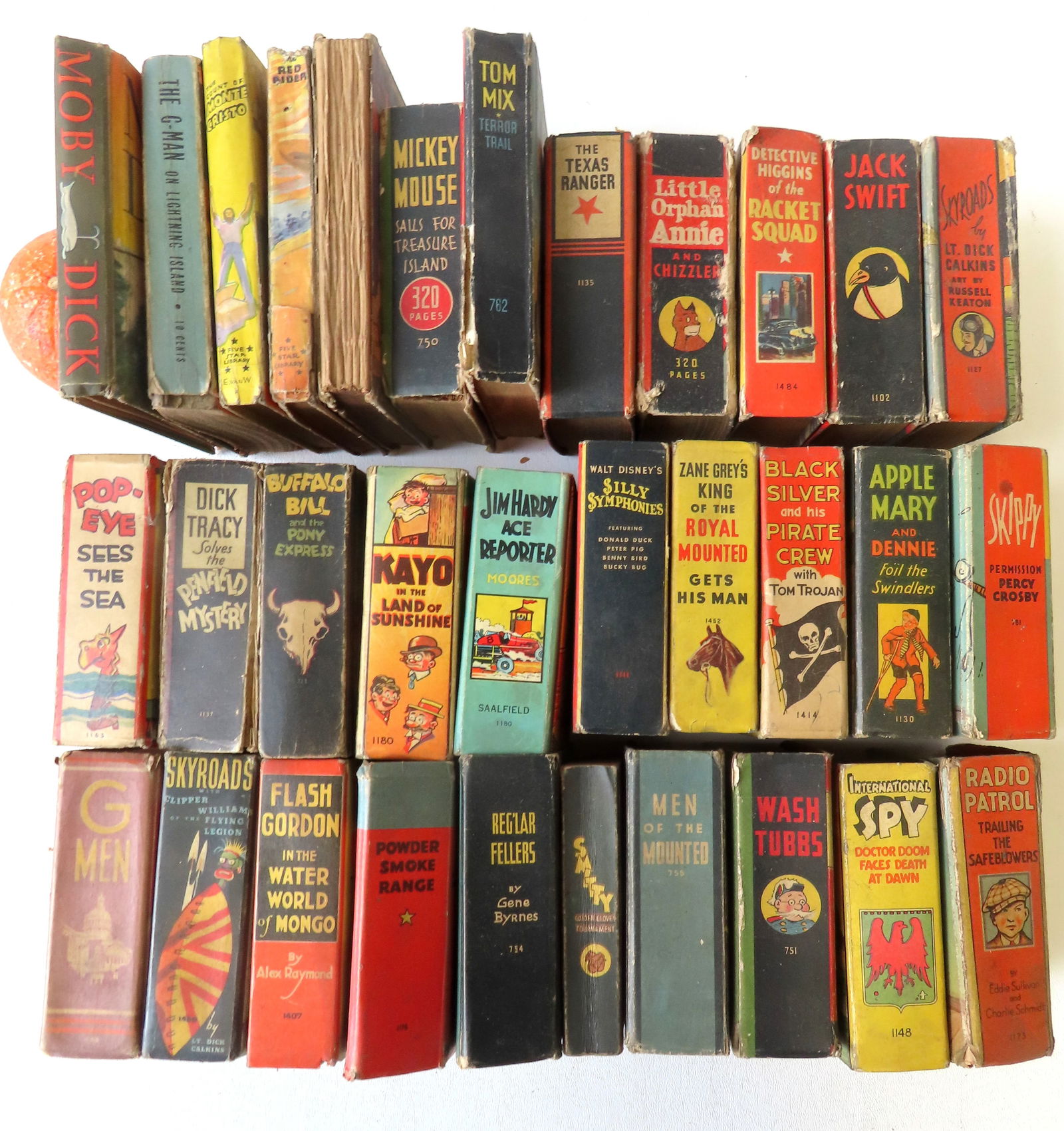 Grouping of kids books including: 26 Big-Little books - Little Orphan Annie, Popeye, Dick Tracy, (1 of 5)