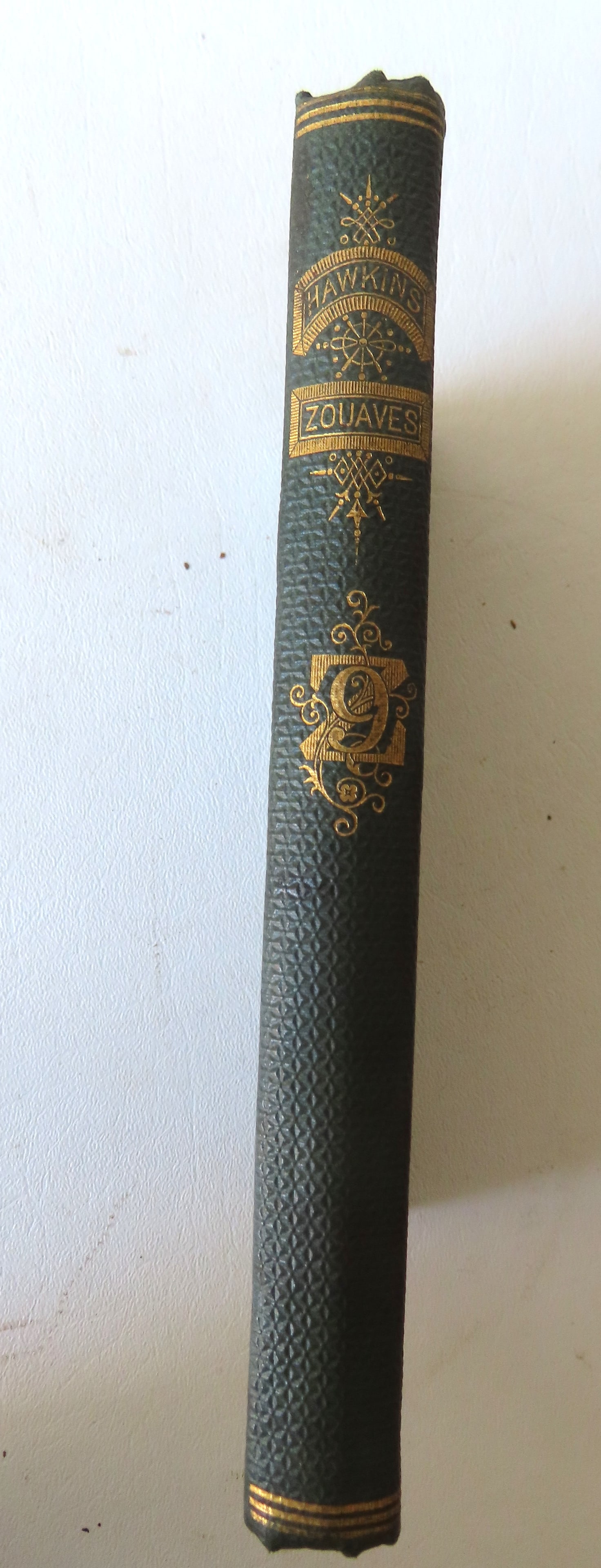 "Hawkins Zouaves (Ninth N.Y.V.) Their Battles And Marches", by J.H.E. Whitney, published in New York: "Hawkins Zouaves (Ninth N.Y.V.) Their Battles And Marches", by J.H.E. Whitney, published in New York by the author, first edition, May 1866. Book is tight and complete with some staining on the origin